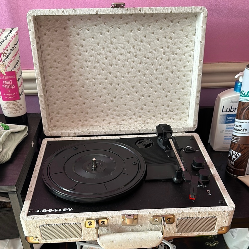 Crosley Cream and Black Portable Turntable